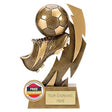 Trophies Plus Medals Gold Flash Boot & Ball Football Trophy 14.5cm (5 3/4") FREE ENGRAVING.