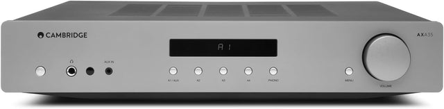 Cambridge Audio AXA35-35 Watt Separate Integrated Stereo Amplifier HiFi System Featuring Built-In Phono Stage Preamp with Front Aux Input and Headphone Socket - Lunar Grey.