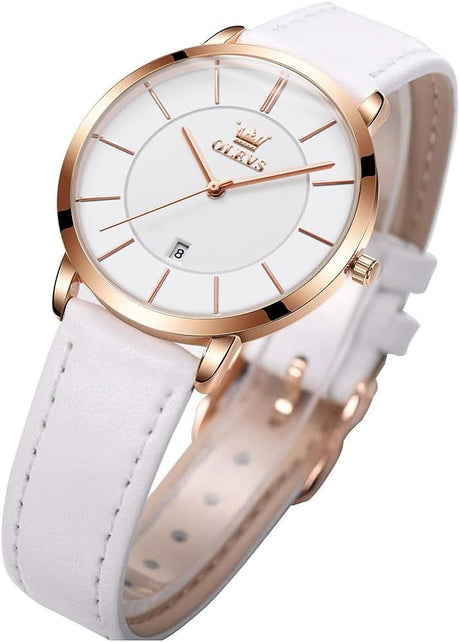 OLEVS Ladies Watches for Women Roman Numerals Diamond Easy Read Silver Dress Day Analogue Stainless Steel Designer Waterproof Femal Wrist Watch.