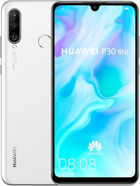 Huawei P30 Lite 128 GB 6.15 inch FHD Dewdrop Display Smartphone with 48MP AI Ultra-wide Triple Camera, 4GB RAM, Android 9.0 Sim-Free Mobile Phone, Single Sim, UK Version, Black.