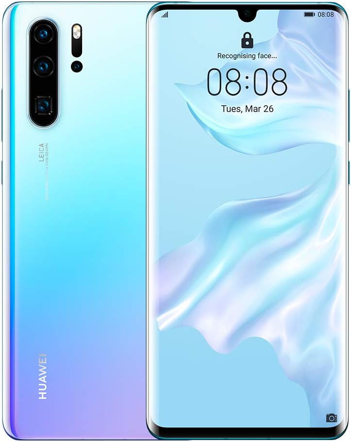 Huawei P30 Pro 128 GB 6.47 Inch OLED Display Smartphone with Leica Quad AI Camera, 8GB RAM, EMUI 9.1.0 Sim-Free Android Mobile Phone, Single SIM, Midnight Black, UK Version.