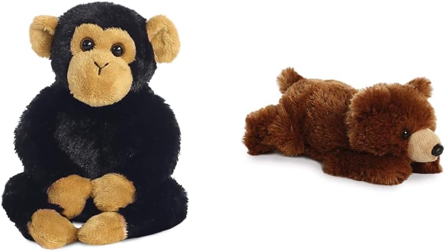 Aurora, 31710, Mini Flopsies Clyde the Chimp, 8In, Soft Toy, Black and Brown.