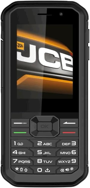 JCB Tradesman 3 Smart Feature Rugged Waterproof 4g Mobile Sim-Free Dual-Sim Phone With Whatsapp - Black.