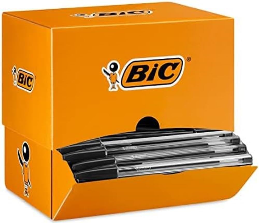 BIC Cristal Original Ballpoint , Comfortable Biro Pens, Medium Point (1.0mm), Assorted Colours, Pack of 10.