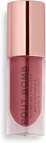 Revolution Beauty London Pout Bomb Plumping Gloss, High Shine, Rich Pigment, Soft Tingle Effect, Glaze Clear.