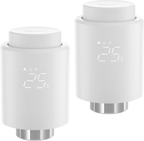 2 Pack SONOFF Zigbee Thermostatic Radiator Valve,Add-On Smart Radiator Valve For Smart Home Control, Easy Installation, Save Heating Costs,Works With Alexa, Google Home.