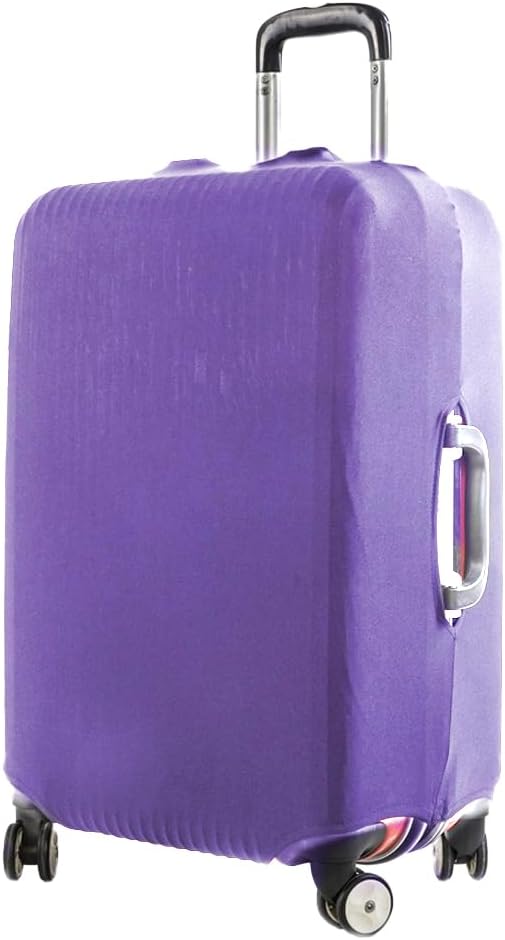 CPJ Suitcase Cover,Suitcase Covers,Luggage Covers for Suitcases,Luggage Wheel Protector Covers,Travel Luggage Cover Suitcase Protector(Purple,L 26-28 inch).