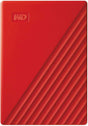 WD 2TB My Passport portable external storage, external hard drive, USB 3.0, portable HDD with software for device management, backup and password protection, works with PC, Xbox &Playstation, Red.