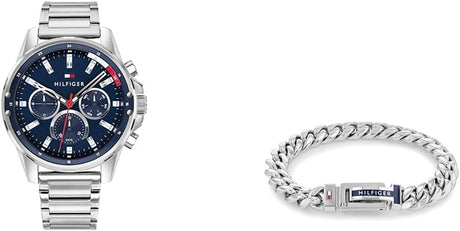 Tommy Hilfiger Analogue Multifunction Quartz Watch for men with Stainless Steel bracelet.