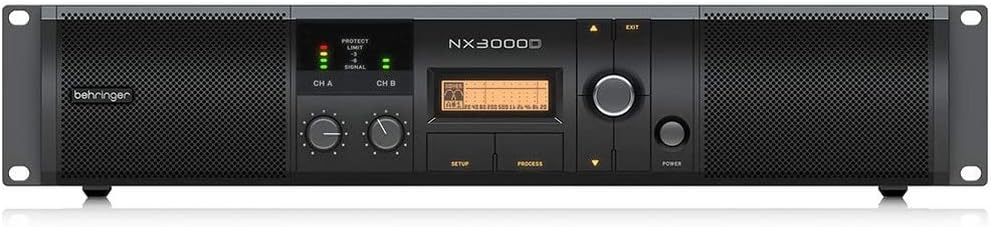 Behringer NX6000D Ultra-Lightweight 6000 Watt Class-D Power Amplifier with DSP Control and SmartSense Loudspeaker Impedance Compensation, Pc compatible only.