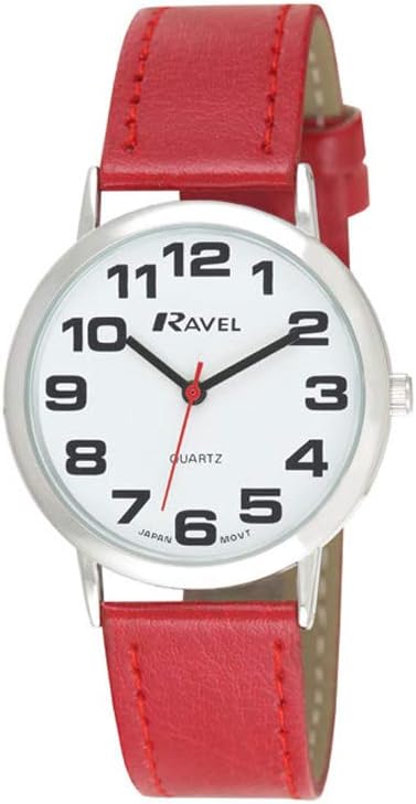 Ravel Unisex Easy Read Watch with Big Numbers - Analogue Quartz - R0105.