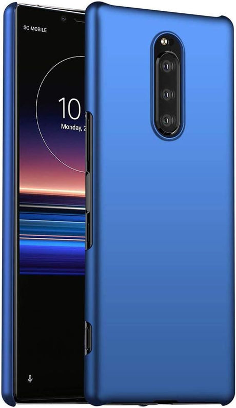 Sony Xperia 1/ XZ4 Case - Xperia 1 6.5" Ultra Slim Thin Armour Hard Case - Matte Rubberized Cover For Sony Xperia 1 (Blue).