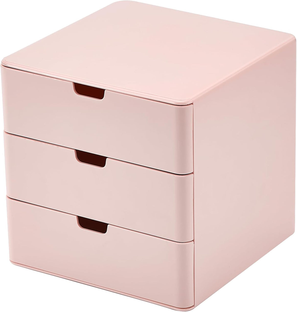 Dalanpa 3-Drawer Vanity Organizer, Compact Storage Organization Drawers Small Size Pink.