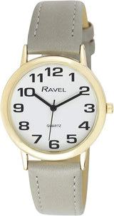 Ravel Unisex Easy Read Watch with Big Numbers - Analogue Quartz - R0105.