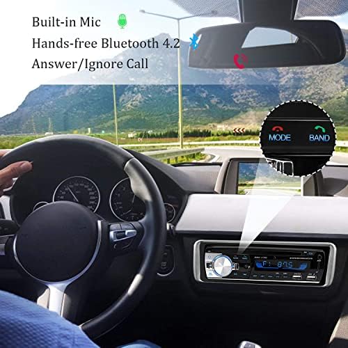 Car Radio Bluetooth Hands-Free, CENXINY 1 DIN Car Stereos with USB and CAR MP3 Player, 4x65W FM Radio, Support IOS and Android Phone (No CD player)