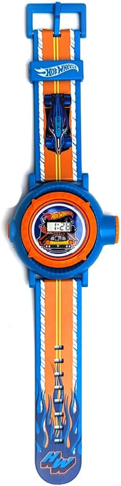 Hot Wheels Boys Watch - Digital Watch with 10 Different Images for Boys, Stocking Filler Gift for Birthday, Halloween, Christmas.