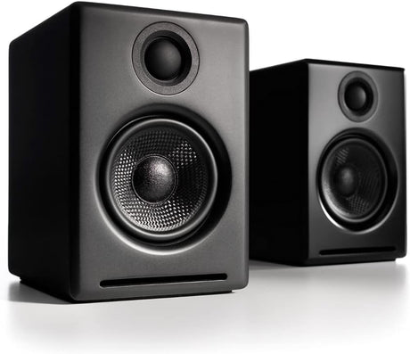 Audioengine A2+ Wireless Bluetooth Computer Speakers - 60W Music System for Home, Studio, Gaming (Black, Pair)