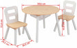 KidKraft Round Wooden Storage Table with 2 Chairs, Kids Table and Chair Sets, Kids Children's Playroom/Bedroom Furniture, 27027.