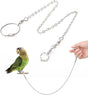 XUSUD Bird Foot Rings Stainless Steel Split Bird Rope Rings Anti-bite Bird Training Chains for Parrot or Starling Bird Pets.