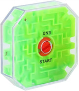 Haipky 3d Cube Magical Puzzle Maze Balance Labyrinth Rolling Ball Toys, Learning Educational Fidget toy for Kid Children Boys Girls, Small Size Green.