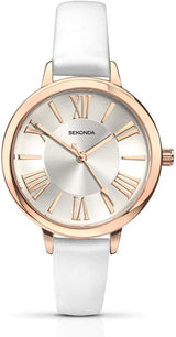 Sekonda 35mm Classic Women’s Rose Gold Case Analogue Quartz Watch.