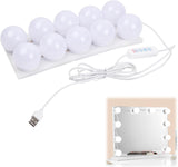 Pagezol Vanity Mirror Lights Kits, 10 Bulbs Hollywood Style LED Makeup Lights with USB Cable, 3 Colour Changing & 9-Level Brightness, Make up Light for Dressing Table Room, Bathroom, Bedroom