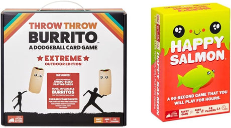 Exploding Kittens Presents Throw Throw Burrito - A Dodgeball Card Game - Family Card Games for Adults, Teens & Kids - 2-6 Players - Ages 7 and Up - 120 Cards.