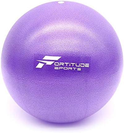 Fortitude Sports Yoga Ball 25cm | Soft Mini Pilates Ball Small for Yoga, Fitness, Core, Stability and Physical Therapy | Inflatable Mini Gym Ball With Inflation Straw.