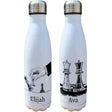 Chess Hobby Insulated Bottle Personalised - Gift for Chess Lovers - Personalised Chess Thermal Flask - Stainless Steel Water Bottle (Ava).