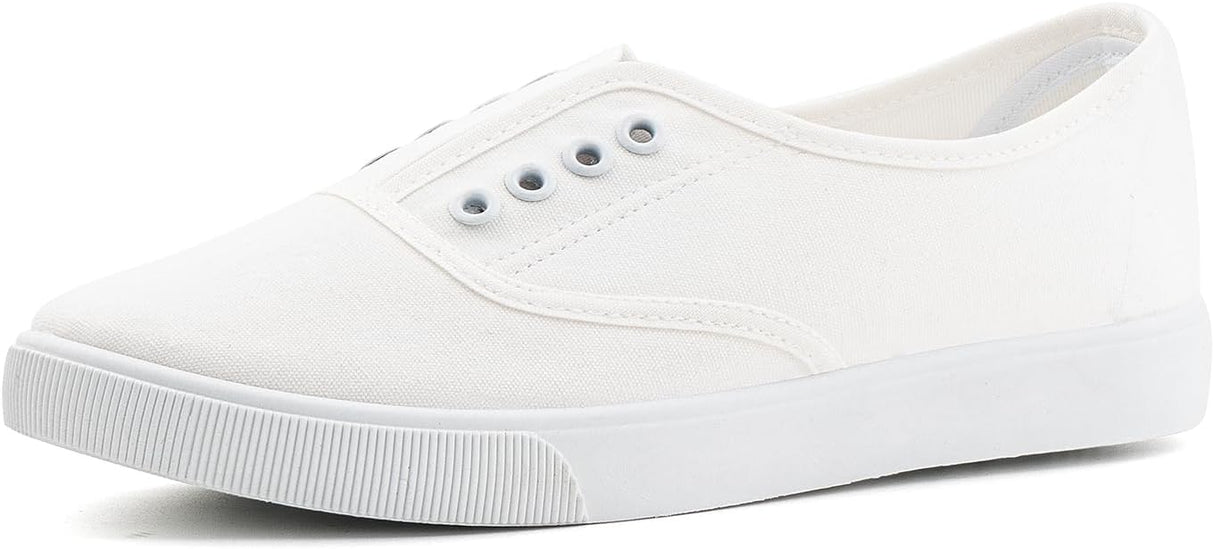 Hitmars Womens Canvas Shoes Slip On Trainers - Fashionable Lightweight and Breathable.