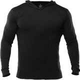 Mens Gym Slim Long Sleeve Bodybuilding Hoodies Sports Top Shirts Cotton and Spandex.