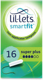 Lil-Lets Non-Applicator Super Plus Tampons, 1 Pack of 16, Heavy Flow.