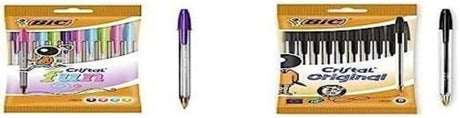 BIC Cristal Original Ballpoint , Comfortable Biro Pens, Medium Point (1.0mm), Assorted Colours, Pack of 10.