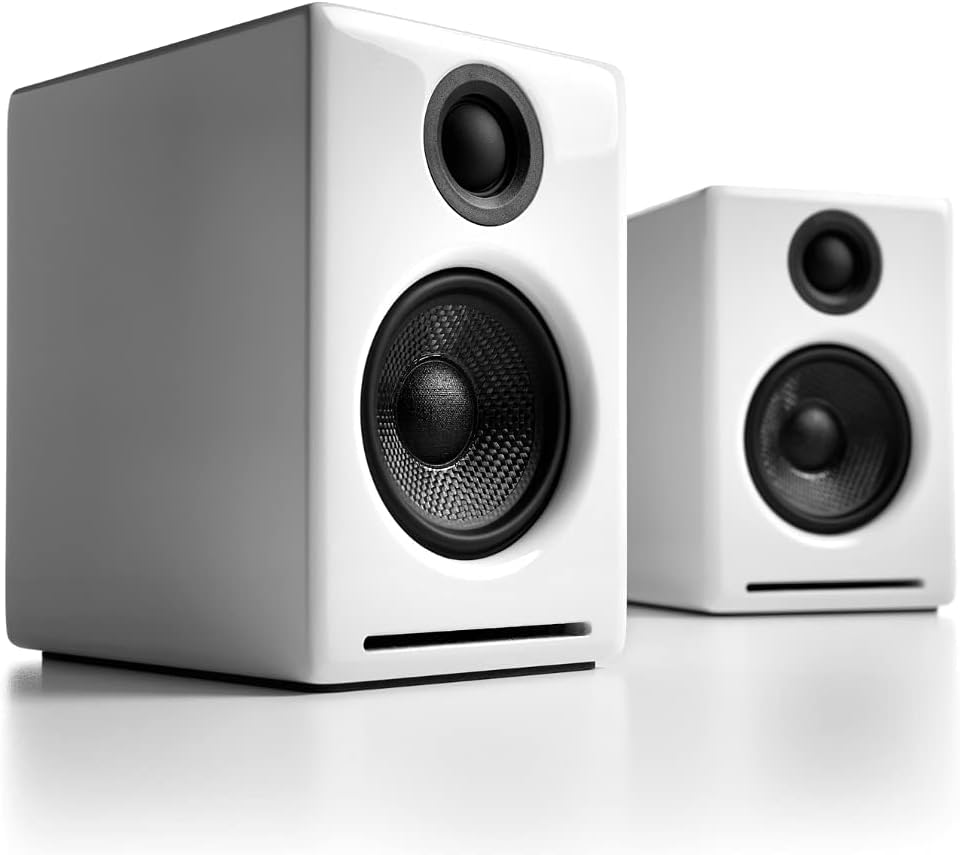 Audioengine A2+ Wireless Bluetooth Computer Speakers - 60W Music System for Home, Studio, Gaming (Black, Pair).