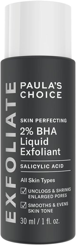 Paula's Choice SKIN PERFECTING 2% BHA Liquid Exfoliant - Face Exfoliating Peel Fights Blackheads & Enlarged Pores - with Salicylic Acid - Combination & Oily Skin - 30 ml.