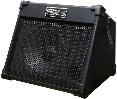 Coolmusic Portable Acoustic Guitar Amplifier, For Performers On The Go, Built-in Bluetooth (40W Battery-Powered).