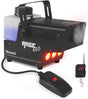 beamz Rage1500LED 1500w Smoke Machine with Timer Control Red Green Blue LED Lights DJ Disco Party.