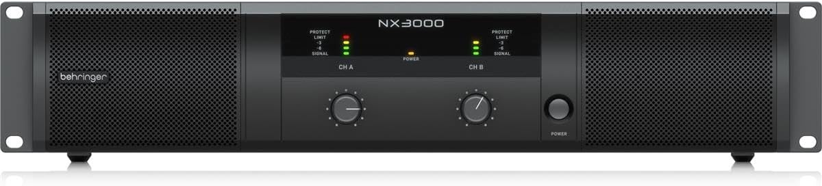 Behringer NX6000D Ultra-Lightweight 6000 Watt Class-D Power Amplifier with DSP Control and SmartSense Loudspeaker Impedance Compensation, Pc compatible only.