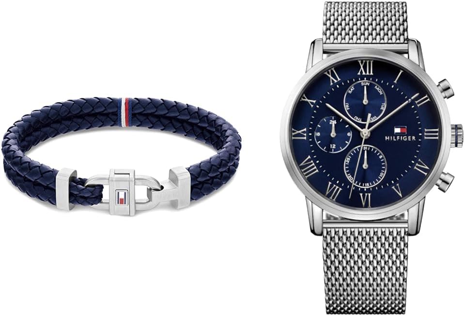 Tommy Hilfiger Jewelry Men's Leather Bracelet and Watch.