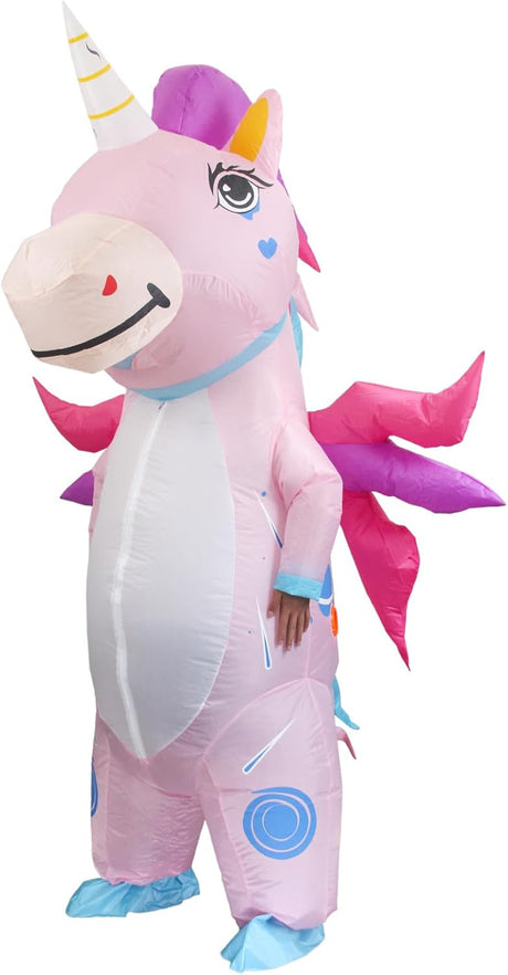 JASHKE Unicorn Inflatable Costume Inflatable Unicorn Costume Adult Fancy Dress for Adult.