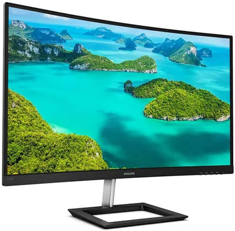 PHILIPS 271E1SCA - 27 Inch FHD Curved Monitor, 75Hz, 4ms, VA, AMD FreeSync, Speakers, FlickerFree (1920 x 1080, 250 cd/m², VGA/HDMI).