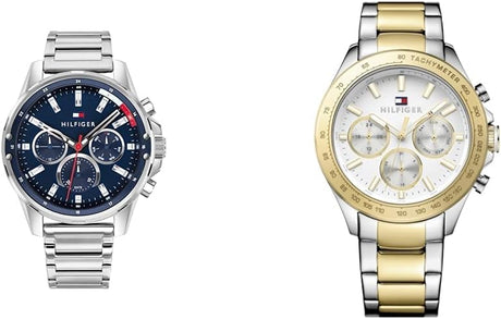 Tommy Hilfiger Analogue Multifunction Quartz Watch for men with Stainless Steel bracelet.