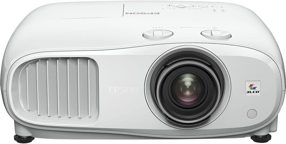 Epson EH-TW7100 3LCD, 4K PRO-UHD, 3000 Lumens, 500 Inch Display, Wide Lens Shift Range, Home Cinema, Streaming and Gaming Projector - White.