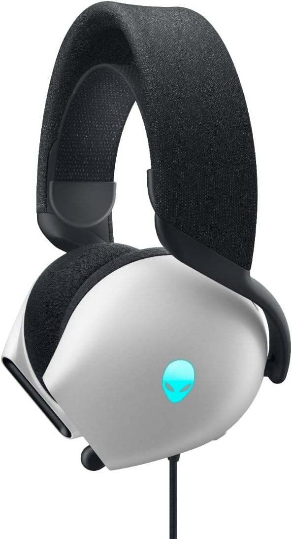 Alienware Tri-Mode AW920H Wireless Gaming Headset, 40mm Hi-Res Drivers, Active Noise Cancelling, Fast Charging, Multi Platform Compatible, White.