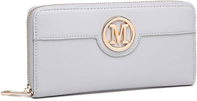 Miss Lulu Women Purse Classic Long Zipper Wallet Multiple Card Slot Bag PU Leather.