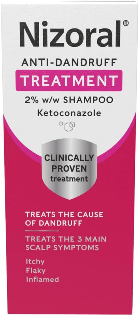 Nizoral Anti-Dandruff Treatment 60ml | Clinically Proven to Treat Dandruff | Treats Itchy, Flaky & Inflamed Scalps | Contains Ketoconazole | Effective Against Dandruff | Fragrance Free.