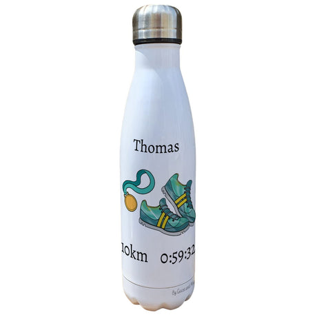 Running Insulated Bottle Personalised Sports - Gift for Race Time Lover - Personalised Running Thermal Flask - Stainless Steel Water Bottle.