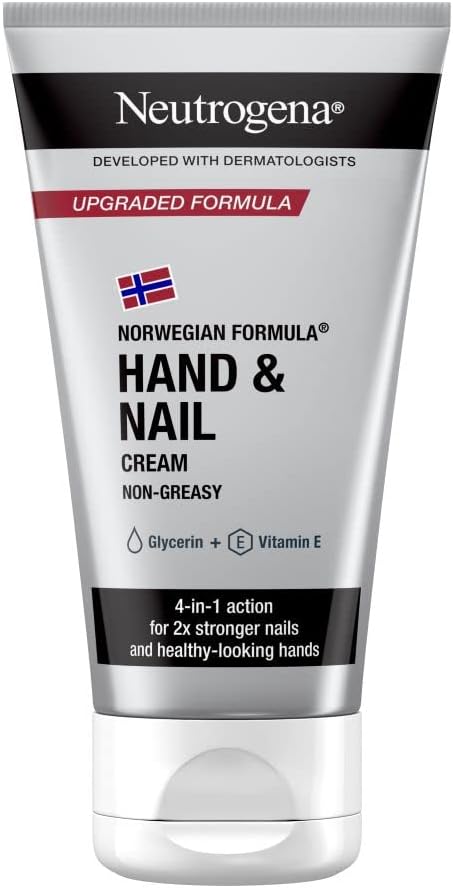 Neutrogena Norwegian Formula Hand and Nail Cream (1x 75ml), Nourishing and Intensive Hand Moisturiser with Glycerin and Vitamin E for Healthier, Softer Skin, Hand Lotion to Strengthen Nails and Soften Cuticles.