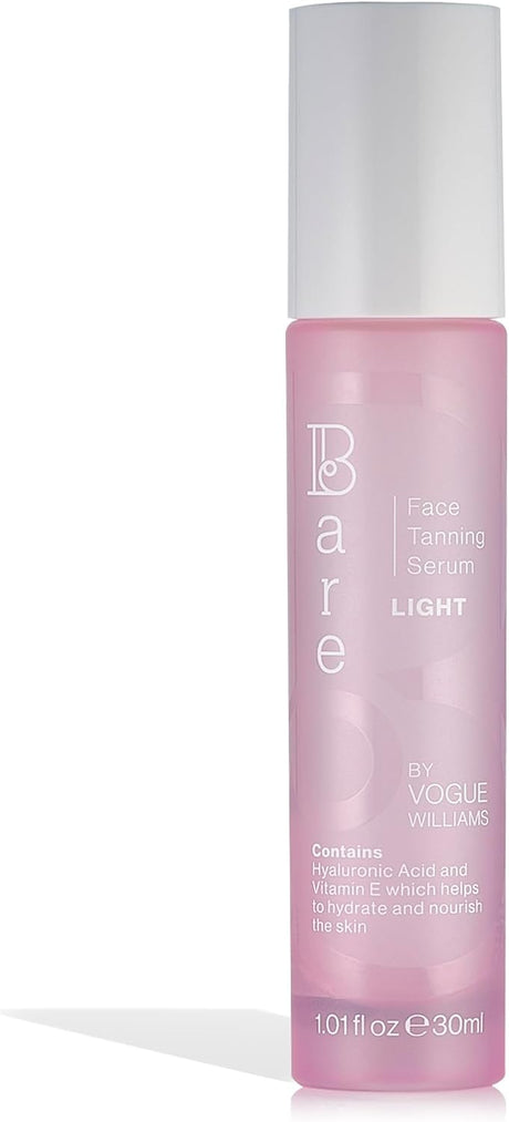 Bare by Vogue Face Medium Tanning Serum - Achieve a Natural and Sun-Kissed Glow - Radiant Glow Hydrating Formula - Even and Streak-Free Application - Suitable for All Skin Types - 30ML.