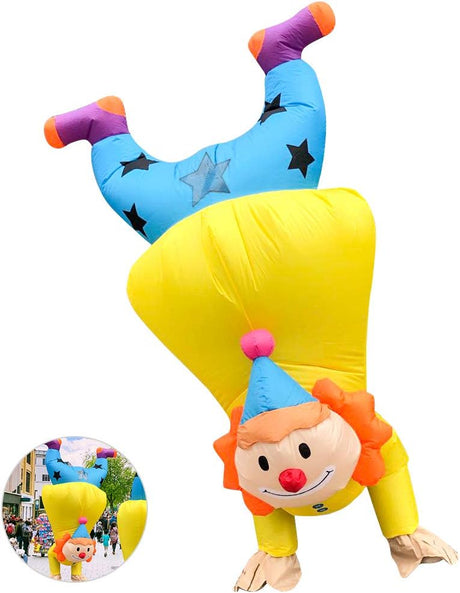 BestCool Clown Party Costume, Fun Inflatable Costume Fancy Dress Cosplay Easter Holiday Blow Up Party Costume for BIrthday, Halloween, Chrismas(160-190cm/5.24-6.23ft).